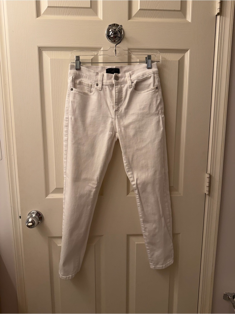 Banana Republic White Mid-Rise Skinny Jeans